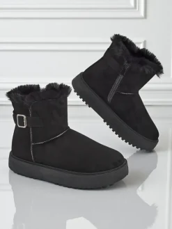 New Krótkie buty a'la śniegowce damskie Winter Crest Śniegowce|Botki Na Platformie