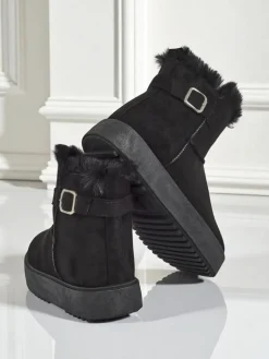 New Krótkie buty a'la śniegowce damskie Winter Crest Śniegowce|Botki Na Platformie