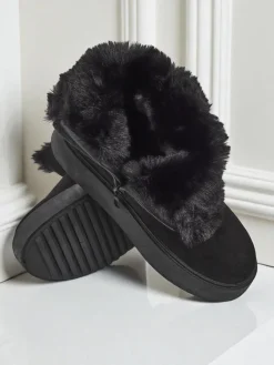 New Krótkie buty a'la śniegowce damskie Winter Crest Śniegowce|Botki Na Platformie