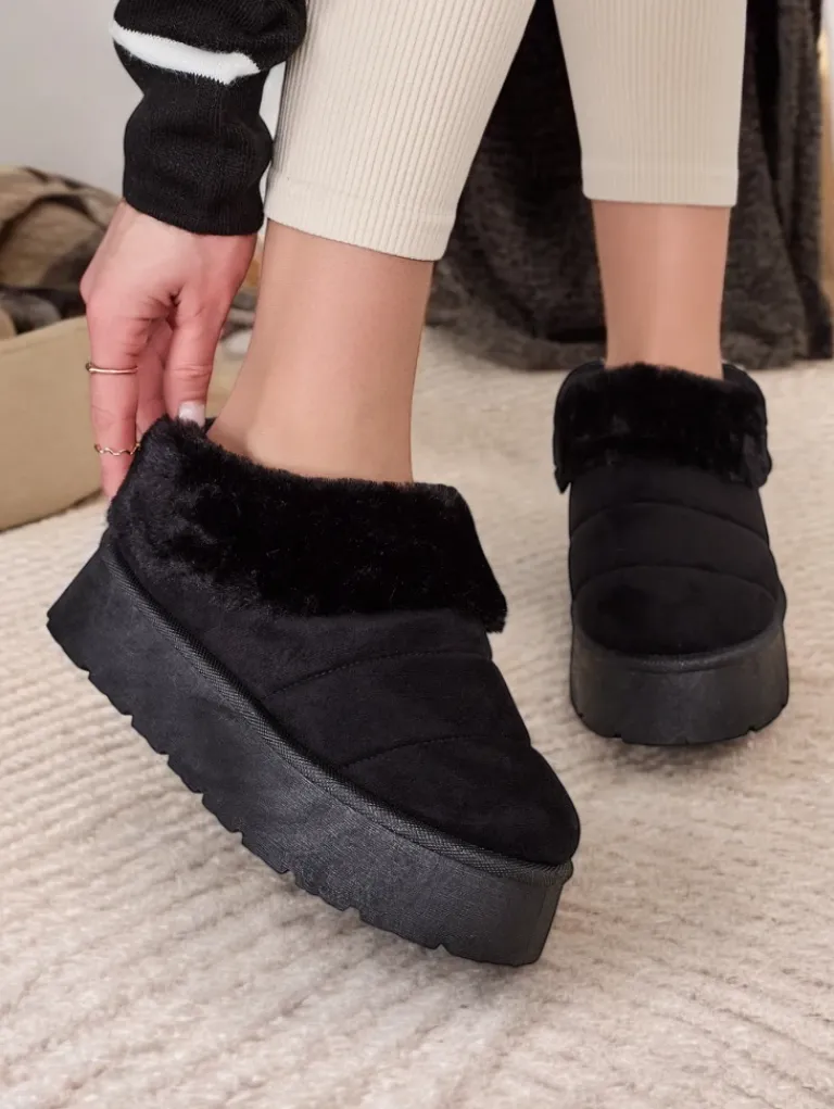 Krótkie damskie buty a'la śniegowce Eliozi Śniegowce