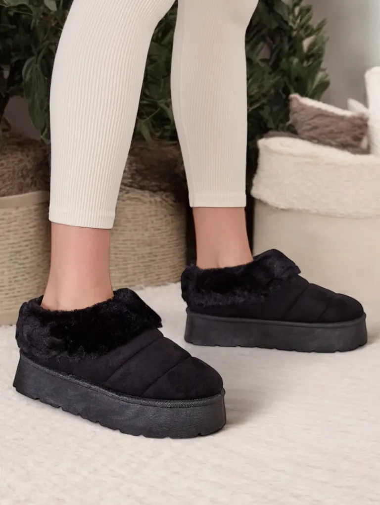 Krótkie damskie buty a'la śniegowce Eliozi Śniegowce