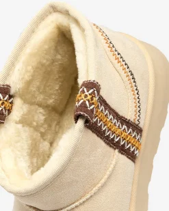 Clearance Krótkie damskie buty a'la śniegowce z ozdobą Erititta Śniegowce|Botki Z Delikatnym Ociepleniem