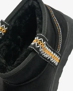 New Krótkie damskie buty a'la śniegowce z ozdobą Erititta Śniegowce|Botki Z Delikatnym Ociepleniem