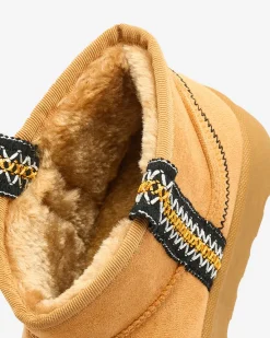 Best Krótkie damskie buty a'la śniegowce z ozdobą Erititta Śniegowce|Botki Z Delikatnym Ociepleniem