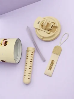 Discount Kubek termiczny z koszyczkiem, słomką i ustnikiem Happy Dog Akcesoria