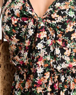 New Kwiecista damska sukienka maxi na ramiączkach w kolorze m Sukienki Letnie|Sukienki Długie