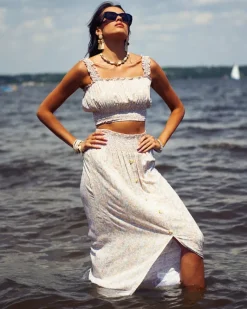 Outlet Kwiecisty damski komplet w kolorze m Damskie Komplety Damskie