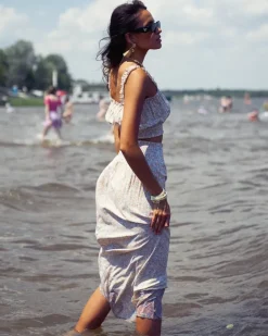 Outlet Kwiecisty damski komplet w kolorze m Damskie Komplety Damskie