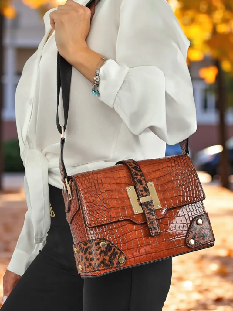 Hot Lakierowana mała damska torebka z eko skóry WildGloss Tote Damskie Małe Torebki