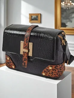 New Lakierowana mała damska torebka z eko skóry WildGloss Tote Damskie Małe Torebki