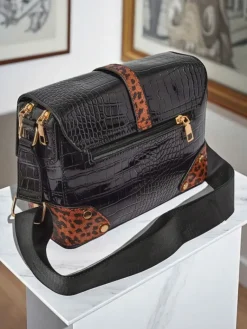 New Lakierowana mała damska torebka z eko skóry WildGloss Tote Damskie Małe Torebki