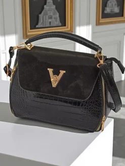 Outlet Lakierowana mała damska torebka z eko skóry MiniShine Bag Damskie Małe Torebki