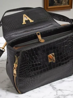 Outlet Lakierowana mała damska torebka z eko skóry MiniShine Bag Damskie Małe Torebki