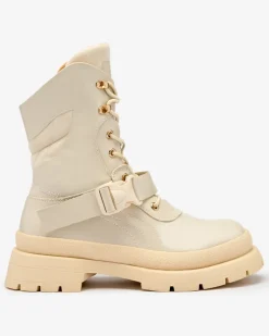 Discount Lakierowane botki damskie w kolorze m Setogy Botki Bez Ocieplenia|Botki Sznurowane