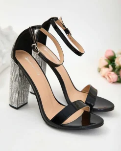 Best Lakierowane sandały damskie na słupku Gasatte Buty Na Wielkie Wyjście|Sandały Na Słupku