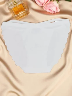 Best Laserowo cięte Majtki damskie typu figi z ozdobnymi paseczkami Edge Chic Figi