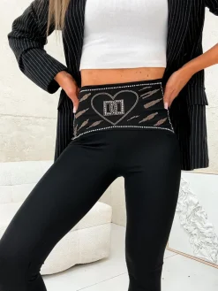 New Legginsy damskie z cyrkoniami Legginsy / Tregginsy