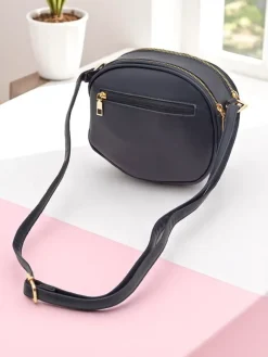 New Mała damska okrągła torebka z eko skóry Riva Circle Damskie Małe Torebki