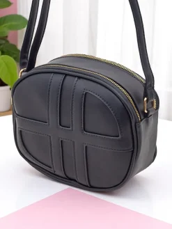 New Mała damska okrągła torebka z eko skóry Riva Circle Damskie Małe Torebki