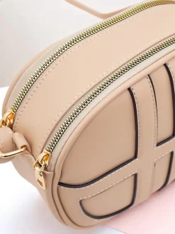 Outlet Mała damska okrągła torebka z eko skóry Riva Circle Damskie Małe Torebki