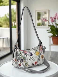 Discount Mała damska torebka z eko skóry w kwiaty Lily Bloom Damskie Małe Torebki