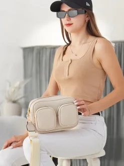 Hot Mała damska torebka z eko skóry z kieszonkami Damskie Małe Torebki