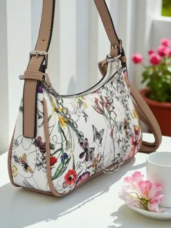 Mała damska torebka z eko skóry w kwiaty Lily Bloom Damskie Małe Torebki