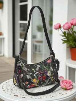 Discount Mała damska torebka z eko skóry w kwiaty Lily Bloom Damskie Małe Torebki