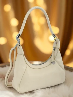 New Mała damska torebka z eko skóry z ozdobnym paseczkiem Lacquea Damskie Małe Torebki