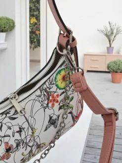 Discount Mała damska torebka z eko skóry w kwiaty Lily Bloom Damskie Małe Torebki