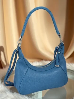 Sale Mała damska torebka z eko skóry z ozdobnym paseczkiem Lacquea Damskie Małe Torebki