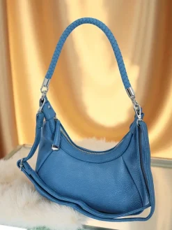 Sale Mała damska torebka z eko skóry z ozdobnym paseczkiem Lacquea Damskie Małe Torebki