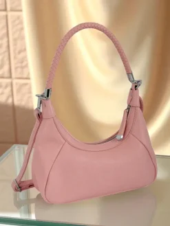 Mała damska torebka z eko skóry z ozdobnym paseczkiem Lacquea Damskie Małe Torebki