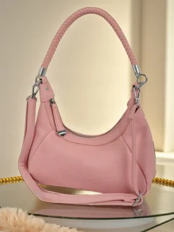 Mała damska torebka z eko skóry z ozdobnym paseczkiem Lacquea Damskie Małe Torebki