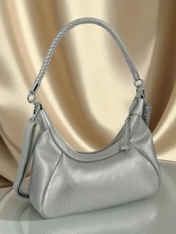 Discount Mała damska torebka z eko skóry z ozdobnym paseczkiem Lacquea Damskie Małe Torebki