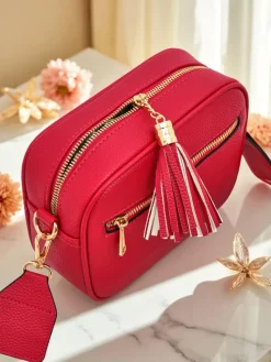 Discount Mała damska torebka z eko skóry z kolorowym paskiem Kovi Lace Damskie Małe Torebki