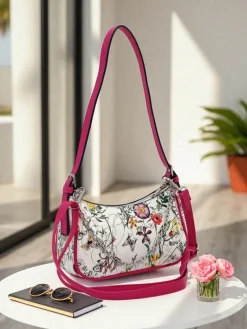 Hot Mała damska torebka z eko skóry w kwiaty Lily Bloom Damskie Małe Torebki