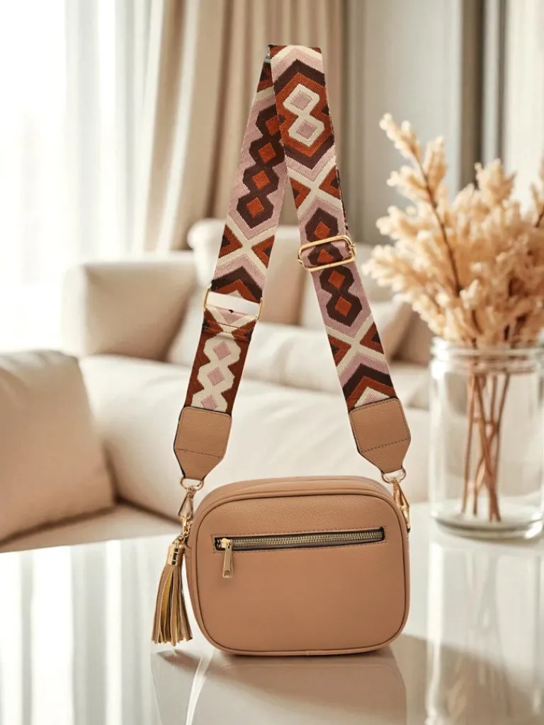 Best Mała damska torebka z eko skóry z kolorowym paskiem Kovi Lace Damskie Małe Torebki