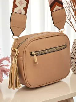 Best Mała damska torebka z eko skóry z kolorowym paskiem Kovi Lace Damskie Małe Torebki