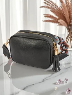 Mała damska torebka z eko skóry z kolorowym paskiem Kovi Lace Damskie Małe Torebki