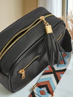 Mała damska torebka z eko skóry z kolorowym paskiem Kovi Lace Damskie Małe Torebki