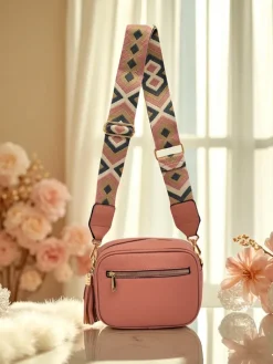 Online Mała damska torebka z eko skóry z kolorowym paskiem Kovi Lace Damskie Małe Torebki