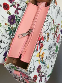 New Mała damska torebka z eko skóry w kwiaty Ori Elle Damskie Małe Torebki