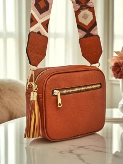 Best Mała damska torebka z eko skóry z kolorowym paskiem Kovi Lace Damskie Małe Torebki