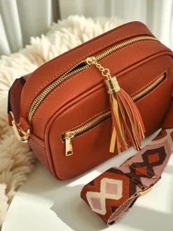 Best Mała damska torebka z eko skóry z kolorowym paskiem Kovi Lace Damskie Małe Torebki