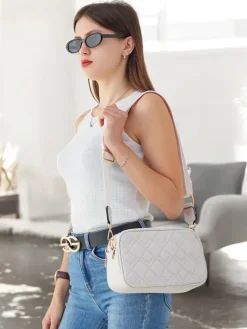 Online Mała pikowana damska torebka z eko skóry Damskie Małe Torebki