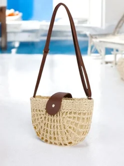 Sale Mała słomiana torebka damska Boho Mini Damskie Wiklinowe I Słomiane