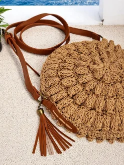 New Mała słomiana torebka damska Solea Mini Damskie Małe Torebki|Wiklinowe I Słomiane