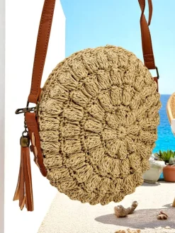 Hot Mała słomiana torebka damska Solea Mini Damskie Małe Torebki|Wiklinowe I Słomiane