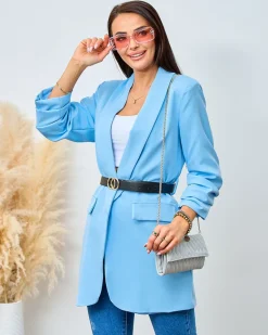 Discount Marynarka damska z paskiem Bluzy|Kurtki / Marynarki / Płaszcze